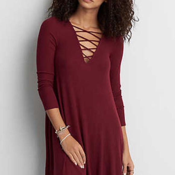 American Eagle Soft & Sexy Strappy Ribbed Dress - Picture 1 of 10
